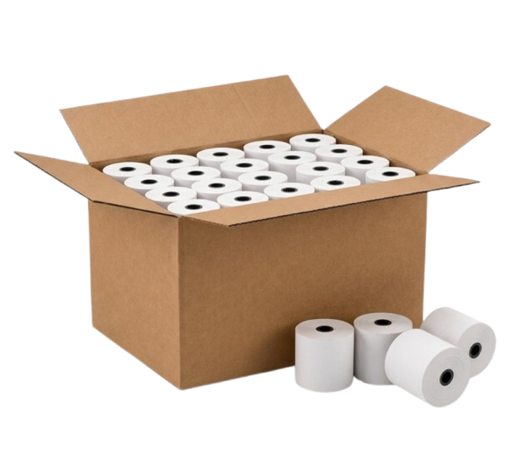 Thermal Paper Rolls 57mm / 17m for Cash Register and POS Terminal – Box of 100 Pcs Thermal Paper Rolls 57mm / 17m for Cash Register and POS Terminal – Box of 100 Pcs